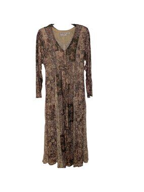 Nostalgia VTG Y2K Lace Maxi Dress LG Forest Fairy Earthy Mythical Woodland Pixie